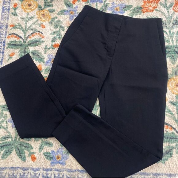 COS Pants Wool Career High Waisted Size 2 Straight Tapered Skinny Leg Black - Picture 1 of 6